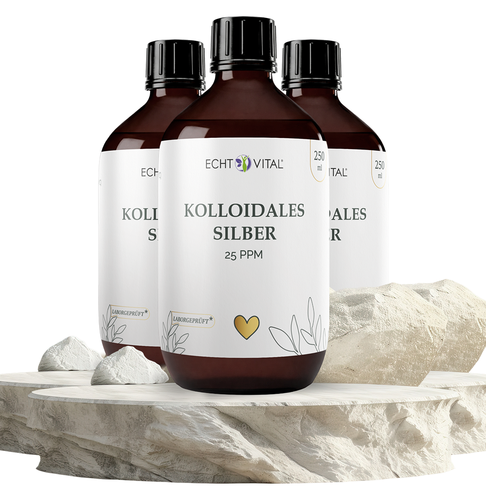 Kolloidales Silber 25 ppm 250 ml - ECHT VITAL Premium Qualität